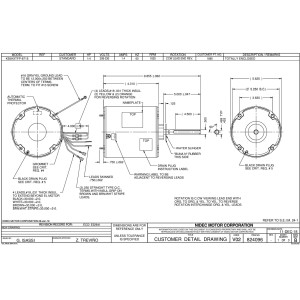 US Motors 1/4 hp 1625 rpm, 4 poles, 1 shaft, TEAO Enclosure, 1 speed, 5.6 diameter, Reversible, 208-230 V, 60 hz, 1 ph, 5 mfd/370 VAC Run Capacitor 1890 K055TFP8715012B