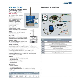 MARS 10857 Blower Fan Motor Multi-Horsepower 1/2 -1 HP ECM Replacement, 115, 230 VAC, 5.5 in, Frame 48, Reversible Rotation, Direct Drive, Variable Speed, Constant Torque