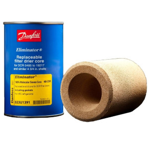 Danfoss 023U1392 Filtro Cartucho 48-DM Elemento para Filtro tipo DCR de Refrigeracion, Alta Humedad, incluye Sello, para ser utilizado con Filtros DCR 0485 a 19217 y Porta filtros similares de 4-3/4 pulg, 023U1392, 023U1392, 023U1394