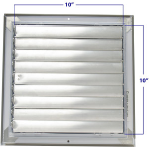 Laminaire CCL4M1010 10x10 4-Via, Blanco, Hoja Curva, Difusor de Cielo con Damper ML