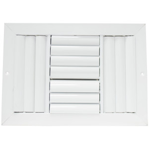 Laminaire CL4M1008 10x8 4-Via, Blanco, Hoja Curva, Difusor de Cielo con Damper ML