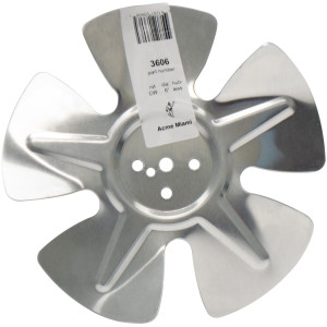 Acme 3606 Aluminum Hubless Blade 6 in Pitch 21 Rotation CW CFM 118 Model 3606