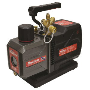 Uniweld MEVP6SB Bomba de Vacio 6cfm 0.5HP, funciona con pilas, 18 V, adaptador AC/DC 110-220V/50-60Hz, 2 etapas, sin chispa, compatible con A2L (adaptador de corriente y pilas no incluído)