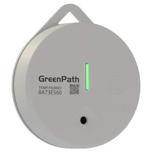 Full Gauge GreenPath Temperatur Humidity Portable Sensor, temp -4 to 140F,  Hum 100,Bluetooth BLE, AAA Battery operated