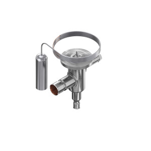 Danfoss 068U3733 0.42 TR Valvula de Expansion de Acero inoxidable, TUB, R-290, 1/4x1/2 pulg, Soldable, ODF, Ecualizacion Interna, Single-flow, -40 a 10 C