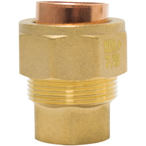NDL N-8004 Copper Union 7/8 in CxC connections for HVAC applications 