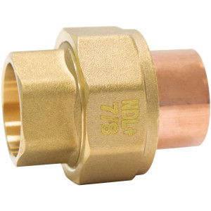 NDL N-8004 Copper Union 7/8 in CxC connections for HVAC applications 