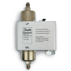 Danfoss 060B200291 Oil Differential Pressure Control MP54, 9 Psi Control Differential, Regulation Range LP Side 29 inHg - 175 psi, 90 Sec Time Relay Delay, 1/4 in Flare M Connection, 060B200266