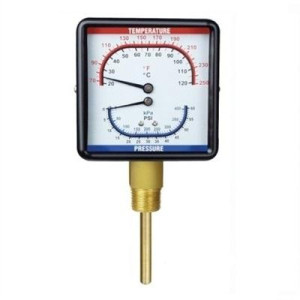 Uniweld GT562-2 Indicador de Presion y Temperatura Cuadrado NPT LBM