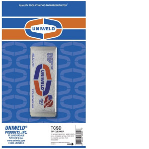 Uniweld TCM limpiador de puntas de Soldar TCM 26064 Dimensiones 75-30, 21 puntas, Lima incluida