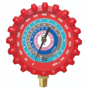 Uniweld Manifold Gauge G439ND A2L Red High 3-1/8in R-32/R-454B/R-448A/R-410A Psi/ F