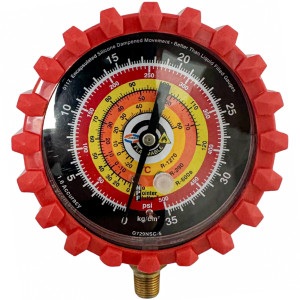 Uniweld G729NSD-5 Manifold Gauge Red, High R-600a,R-290,R-1270, 3-1/8 in