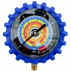 Uniweld G730NSD-5 Esfera de Manometro Azul, Baja, R-600a,R-290,R-1270, 3-1/8 in