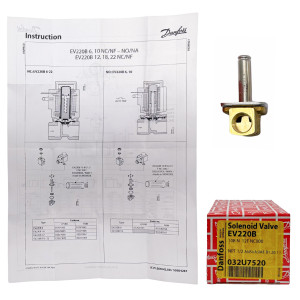 Danfoss 032U7520 Valvula Solenoide 1/2 pulg NPT EV220B 10B NC000