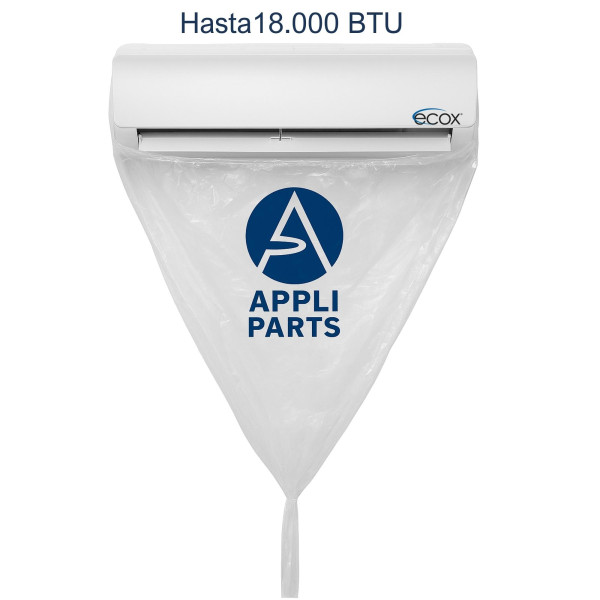 Appli Parts APCC-1218A Bolsa de Mantenimiento o Limpieza Mini Split de 1 - 1.5 Toneladas (18.000 Btu) Circunferencia de 2.6 m, Impermeable, con soporte para drenaje. Remplaza 532 533 562 572