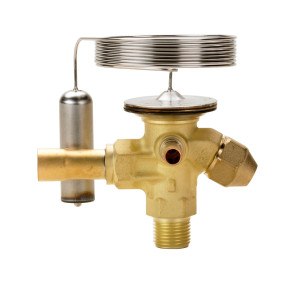 Danfoss 068Z3385 1/5 - 3TR Expansion Valve Body, TE 2, R134,R513, 3/8x1/2 in, Flare x ODF, External Equalized, Bi-Flow, -40 to 50F Capacity determined by Orifice size Sold Separately, Industrial Pack