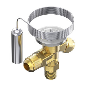 Danfoss 068Z3729 1/4 - 5.5TR Expansion Valve Body, T 2, R448A, R449A, 3/8x1/2 in, Flare x ODF, Internal Equalized, Single-flow, -40 to 50 F, Capacity determined by Orifice size Sold Separately