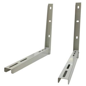 Appli Parts APAB-2160 Soporte de Montaje en Pared para Mini Split - Soporte Universal hasta 150 kg, Compatible con 5000 a 36000 BTU, Incluye Gomas Antivibracion y Kit Completo de Instalacion