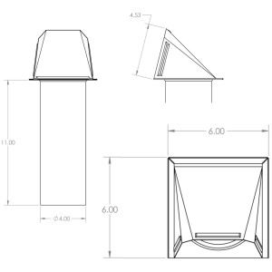 Campana De Ventilacion 4" (4-1/2") Lambro 344