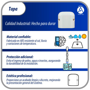 Appli Parts APLC-K110 Ducto Pared Lineas de Aire Acondicionado Tapa 100mm