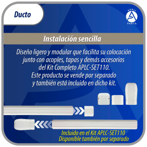 Appli Parts APLC-G110 Ducto Pared Lineas de Aire Acondicionado 100 x 975mm