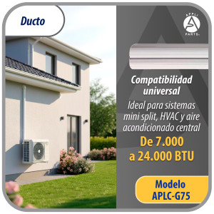 Appli Parts APLC-G75 Ducto Pared Lineas de Aire Acondicionado 75 x 975mm