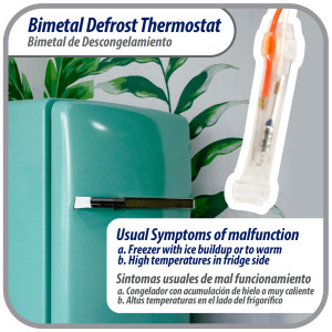 Appli Parts APBT-FT2076 Bimetal Thermostat Asian Type 2 Wire Fuse temperature 158F with Yellow and White wires Reference BIM-2076 / Sanyo / Termodisco