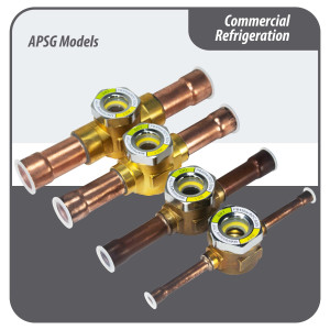 Appli Parts APSG-14S 1/4 in Sight Glass and liquid moisture indicator Solder connections with take-apart Body for HVAC/R installations suitable for CFC HCFC HFC refrigerants
