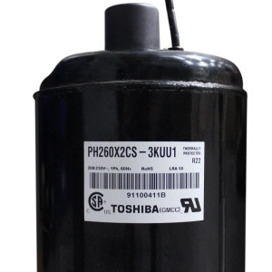 Toshiba Compressor fixed speed rotary 18.000 Btu 220v/60hz /1ph R22 PH240M2C-3FTU1 201400600590 11103010000878
