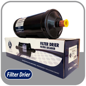 Appli Parts APFD-304S 1/2 in Liquid Line Refrigerant AC Filter Drier hvac Refrigeration 304S ODF Sweat Solder connection universal unidirectional 10-1/2 in long 3-1/4 in wide