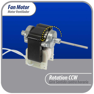 Appli Parts APFM-4680 13 W Fan Motor, 110 V, 50/60 Hz, 0.25 A, 3000 rpm, CCWSE rotation Universal Condenser Fan Motor replacement for NUV-4680, 4680JB1026C and other original parts