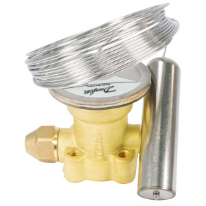 Danfoss 067B3342 Thermostatic Valve Element for R404,R507 1/4in Flare Equalization Port -40F to 50F 118 in Capillary Tube TE 5 includes 067B0575 Seal Kit and Strap