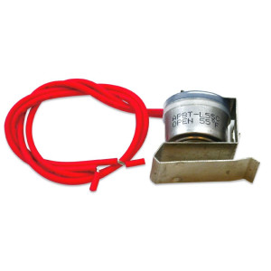 Appli Parts APBT-L55C Bimetal Termico 2 Cables Appli Parts Abre a 13C y Cierra a 2C, con clip, cables de colores rojo y rojo, Referencia BIM-317 / Termodisco