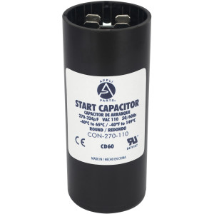 Appli Parts CON-300-110 Capacitor de Arranque 300-360 MFD (microfaradios) uF, 110-125 VAC. Universal para Motores Electricos, condensador de arranque de 3.7 cm de Diametro, 8.6 cm de Alto