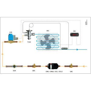 Danfoss 023Z5008 3/8in Liquid Line Refrigerant AC Filter Drier hvac refrigeration Flare 3.15-5tons Unidirectional 6-9/16in Long 3-1/8in Wide DCL 163