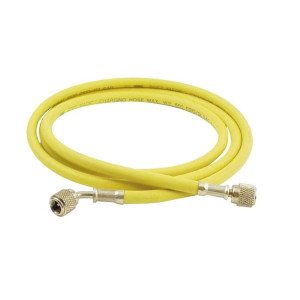 Uniweld H3SMBY Manguera Manometro 36 pulg, Amarilla, Conexiones 1/4 pulg,Soft Magic, CFC,HCFC,HFC,R410