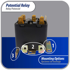 Appli Parts APPR-068 Relay Potencial 068, Voltaje de Bobina 502 V, Recogida Minima 325 V, Recogida Maxima 345 V, Caida Maxima 135 V, 50/60Hz Remplazo universal para refrigeracion y aire acondicionado