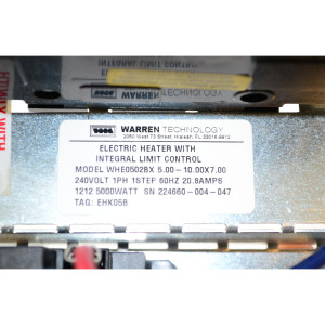 Electric Heaters For Air Handlers 240v/1ph 5kw 20amp 1 Stage  FITS: MAYHTR1A05BKRA JAYHTR1A05BKRA WEHK05A CHE2-05B EHK05B