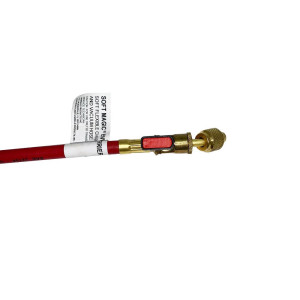 Uniweld H5BVR Manifold Hose 60 Red 45 Bend with Valve CFC/HCFC/HFC/R410 
