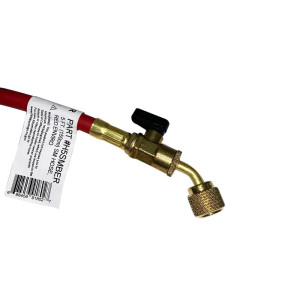 Uniweld H5BVR Manifold Hose 60 Red 45 Bend with Valve CFC/HCFC/HFC/R410 
