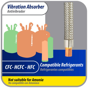 Appli Parts APVE-12 1/2 in Vibration Absorber Eliminator Sweat Connections 9 in Long 500 psi Max working and 3,265 psi Burst pressure
