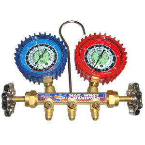 Uniweld QAL5SM-1 Manifold R12/R22/R134 5 ft Hoses Psi-Kg/cm2-Farenheit Uniweld QAL5SM-1 Manifold R12/R22/R134 5 ft Hoses Psi-Kg/cm2-Farenheit