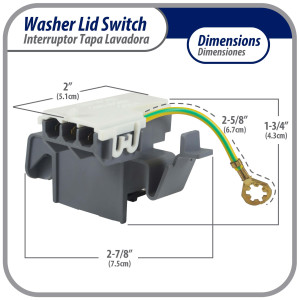 8318084 Appli Parts Washing Machine Lid Switch Compatible with Whirlpool and Others AP3180933, PS886960, WP8318084, AP6012742, ES8084, PS11745957, TJ90ES8084