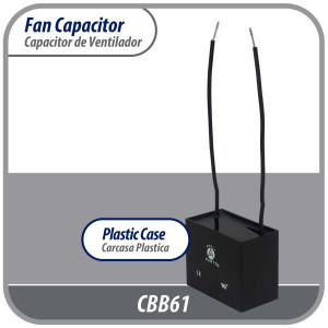 Appli Parts Fan Capacitor 3.5 mfd (microfarads) uf 250 VAC with 2 Wire Terminal Connections compatible with any brand with same capacitance 1-7/8in Width 1/2in Depth 1-1/8in Height CAP-3.5-250-2C