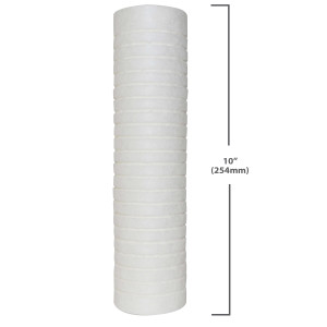 Appli Parts APFC-105P Cartucho de 10 pulg para Filtro de Agua, 5 Micrones, compatible para filtracion de sedimentos, liso de fibra de Polipropileno y equipos de Osmosis Inversa