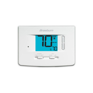 Braeburn Thermostat 1220nc, 2h/1c Non-Programmable, C / F, Display 2"
