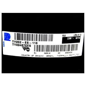 Compressor Tecumseh B 3/4hp 220v/1ph/60hz Tya9467ees R22