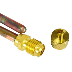 Appli Parts APFD-115S 10 Units of Copper Liquid line liquid line filter dryer with Charging Service Valve 1/4 x1 /4 in 15g 0.53oz for universal refrigeration and air conditioner applications