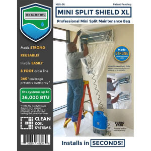 Mini Split 18-36 Fits Systems 18000btu Up To 36000btu, Cleaning Kit Maintenance Bag Fit NuCalgon CleanGuard 4150-02