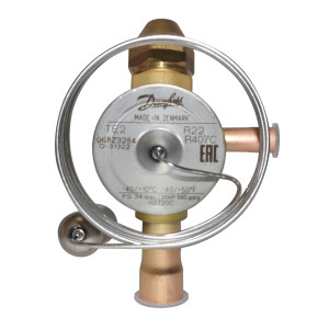 Danfoss 068Z3284 1/4 - 5.5TR Cuerpo de Valvula Expansion, TE 2, R22, R407C, 3/8x1/2 in, Flare x Soldable, Ecualizacion Externa, Bi-Flow, -40 a 10 C, Capacidad determinada por Orificio Venta Separda